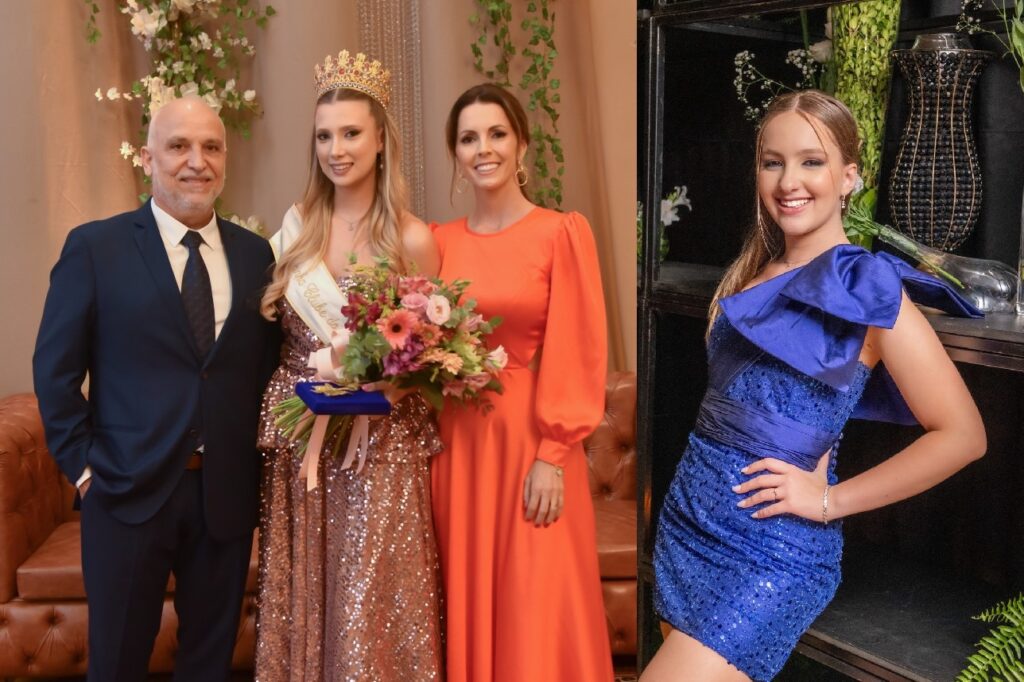 O Clube do Comércio de Erechim realiza neste sábado, 10 de abril, o tradicional Baile de Coroação da Rainha, um dos momentos mais emblemáticos do calendário social da entidade. A noite será marcada pela despedida da atual soberana, Isadora Rigo Mocelin, e pela coroação de Eduarda Oro Remor, de 16 anos, que assume oficialmente o título diante da sociedade erechinense.